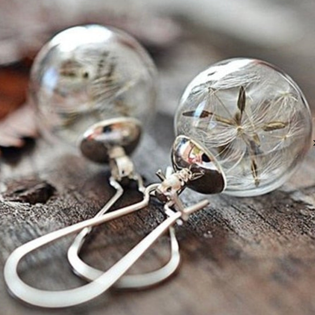 Dandelion™ | Elegant Silver Pendant Earrings