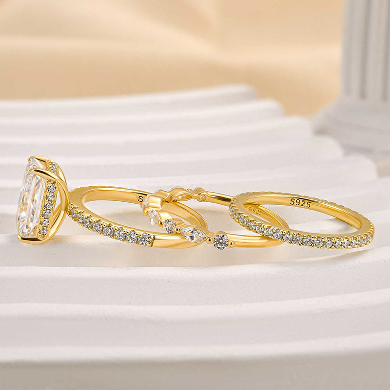 Jaily™ | Elegant Gold 3-Piece Wedding Ring Set