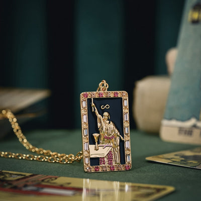 Enchanted Tarot Wizard Pendant