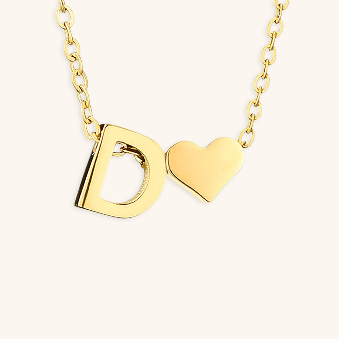 18k Gold Initial Necklace - Ria