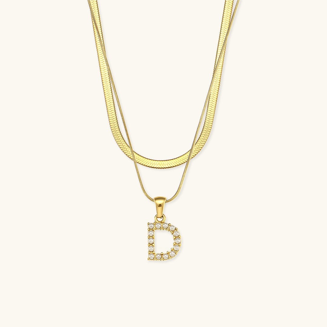 Fiona 18k Gold Layered Initial Necklace