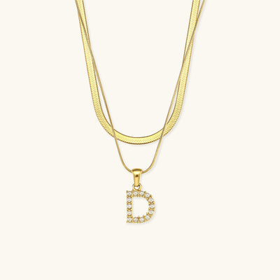 Fiona 18k Gold Layered Initial Necklace