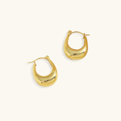 18k Gold Circle-Shaped Evie Hoop Earrings