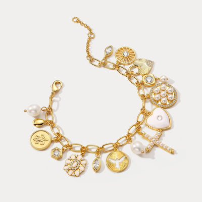 Retro Cross Charm Bracelet