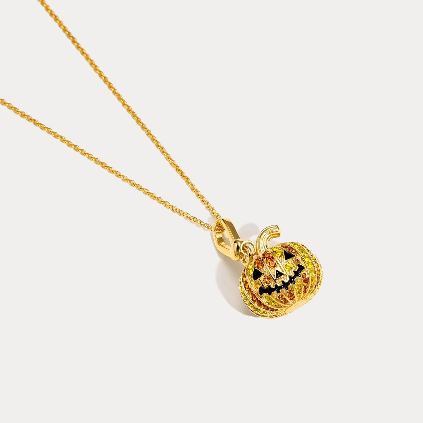 Spooky Pumpkin Pendant Necklace