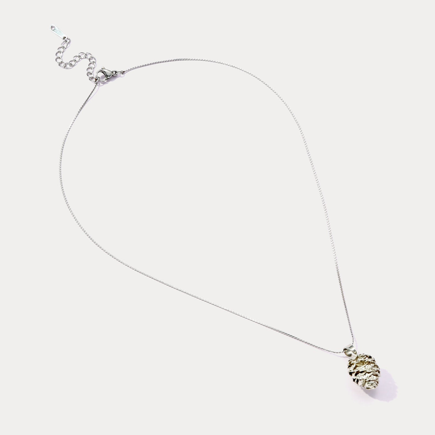Sterling Silver Pinecone Pendant Necklace