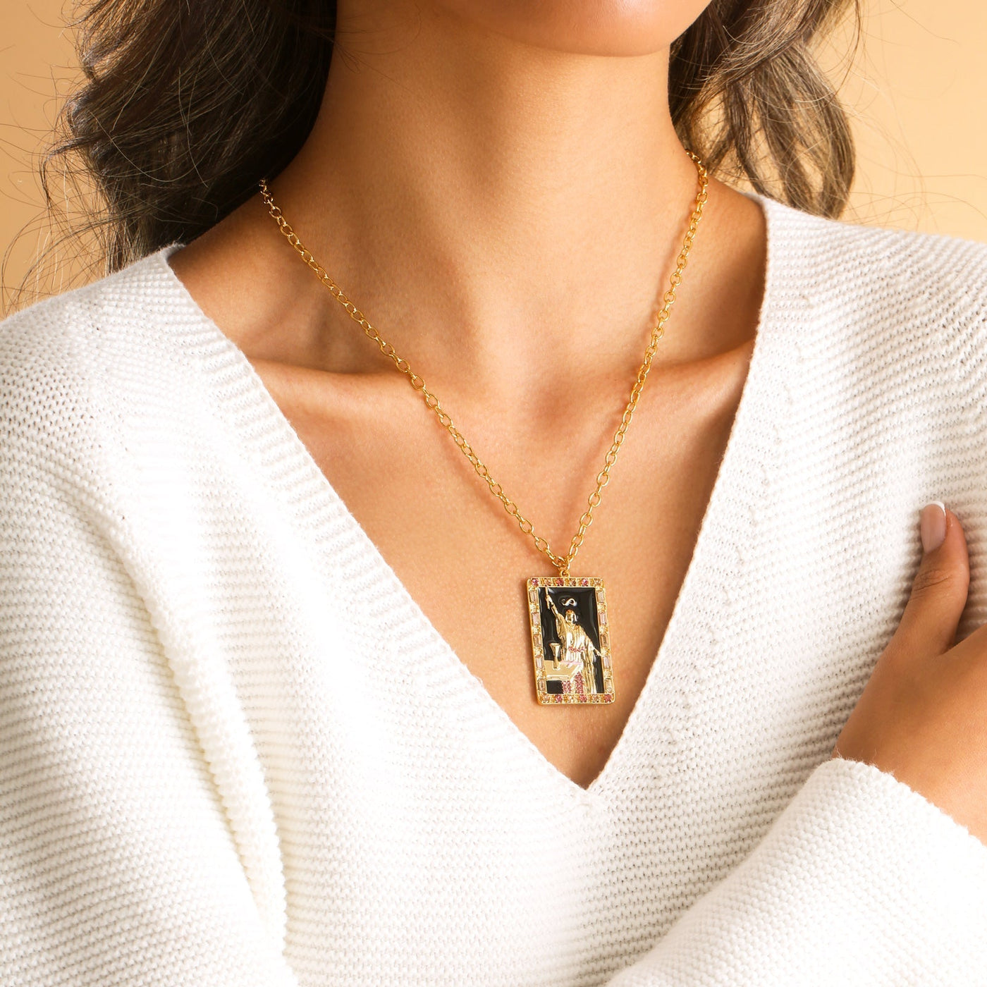 Enchanted Tarot Wizard Pendant