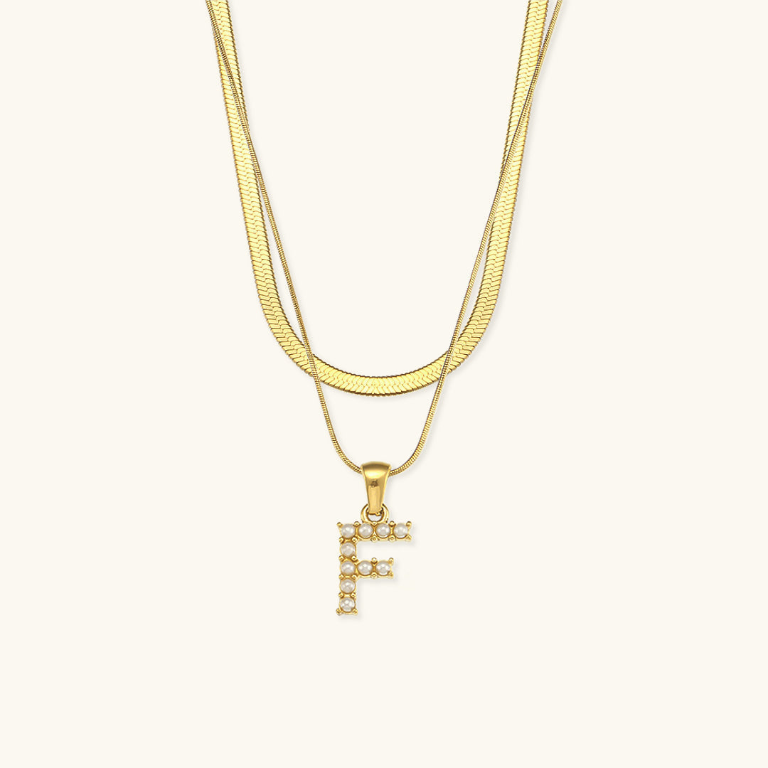 Fiona 18k Gold Layered Initial Necklace