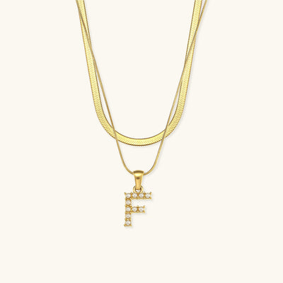 Fiona 18k Gold Layered Initial Necklace