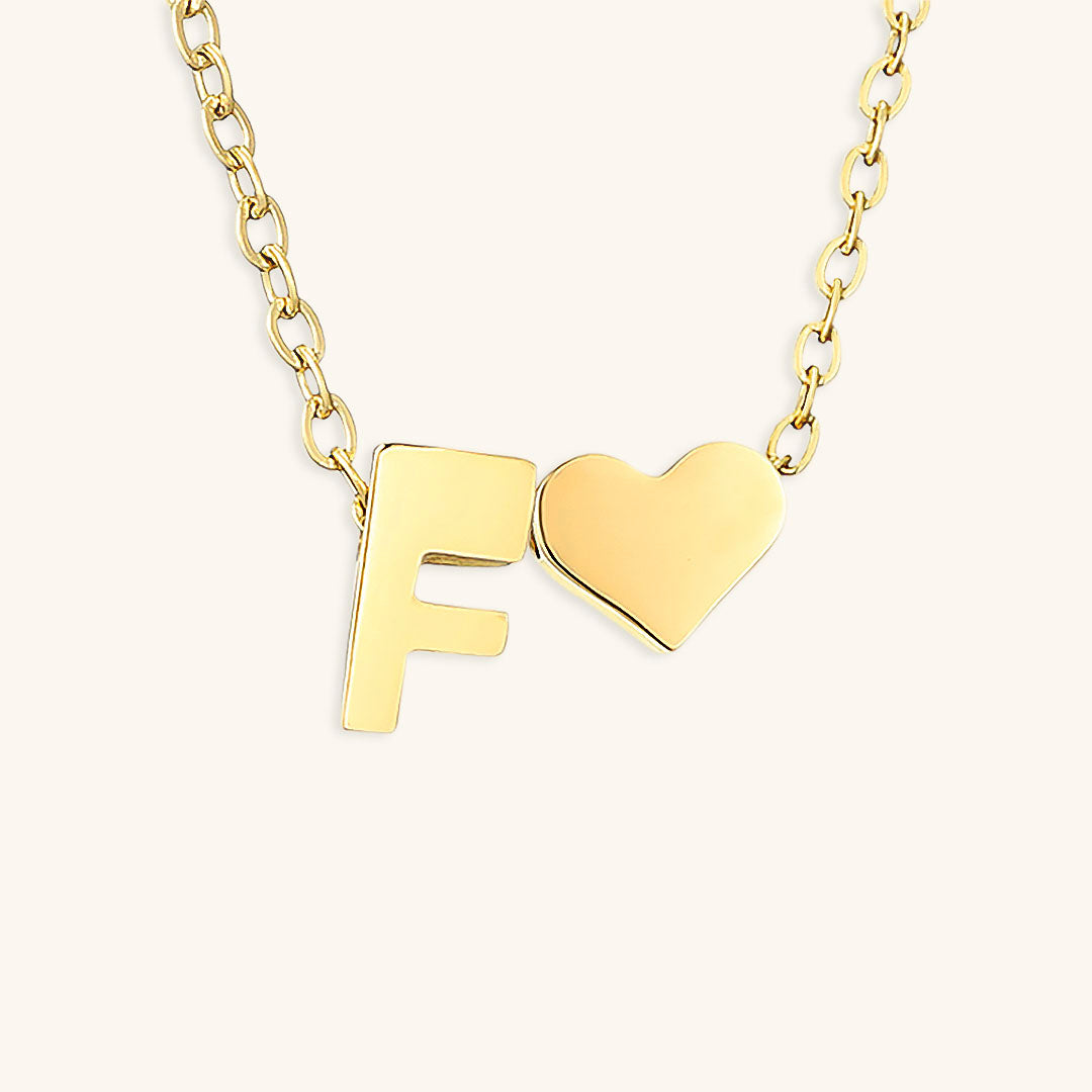 18k Gold Initial Necklace - Ria