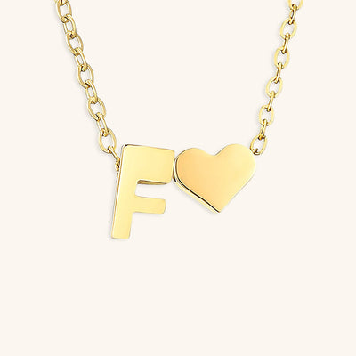 18k Gold Initial Necklace - Ria