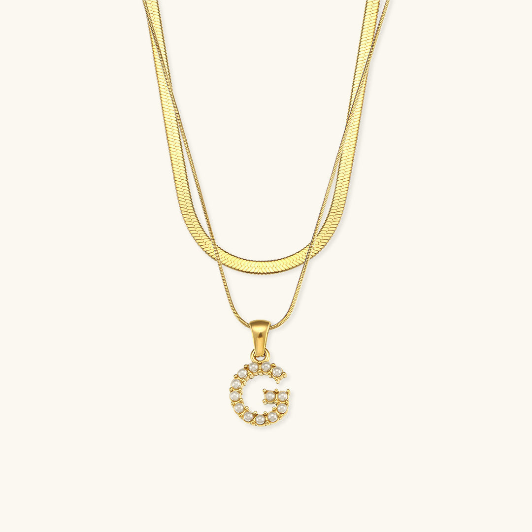 Fiona 18k Gold Layered Initial Necklace