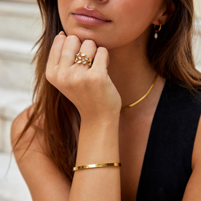 Ryleigh | Serene Gold Leaf Ring