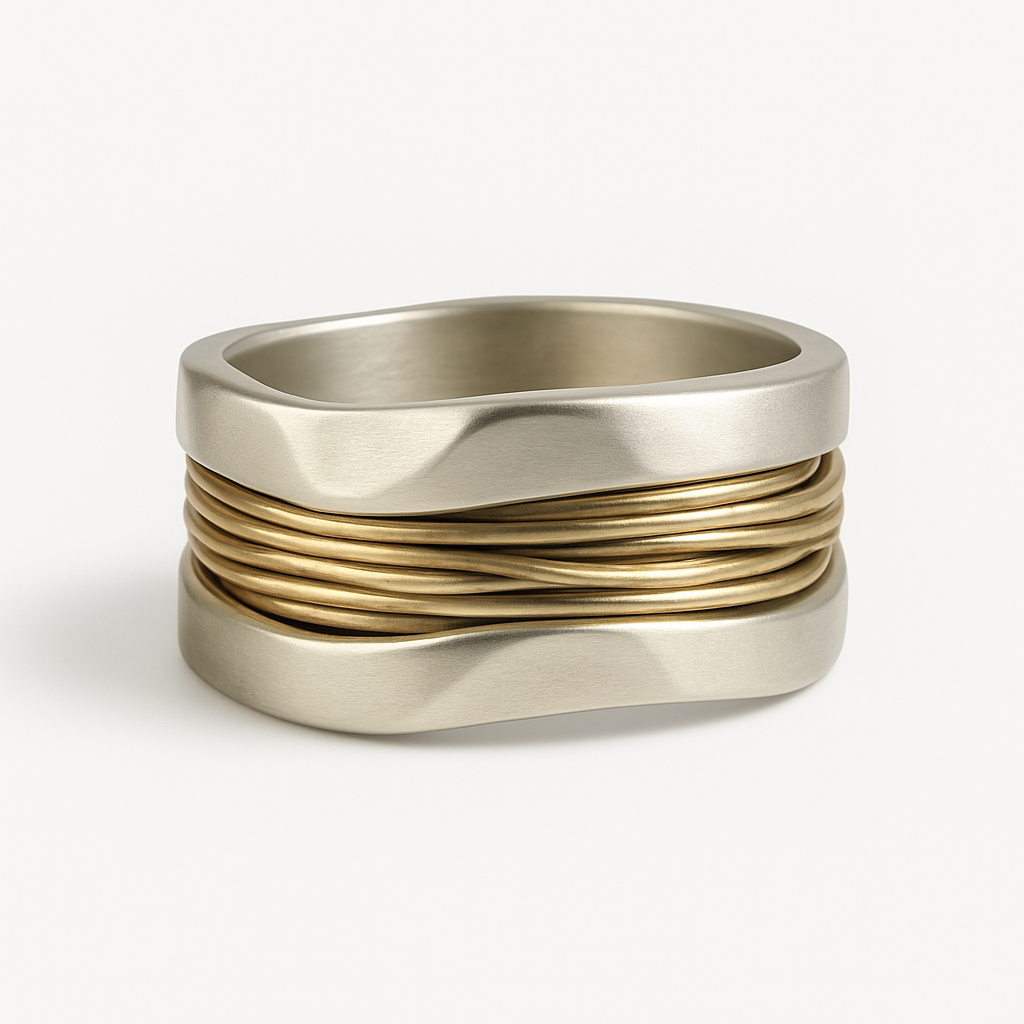 Sofia™ | Women's Dual-Tone Silver and Gold Wire Ring