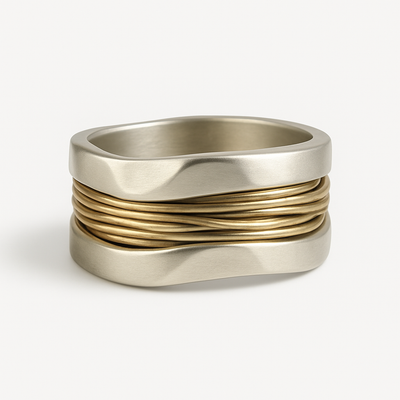 Sofia™ | Women's Dual-Tone Silver and Gold Wire Ring