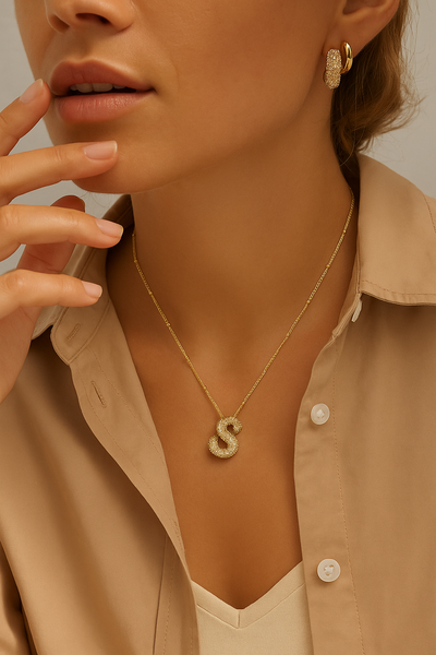 Gold Initial Pendant Necklace