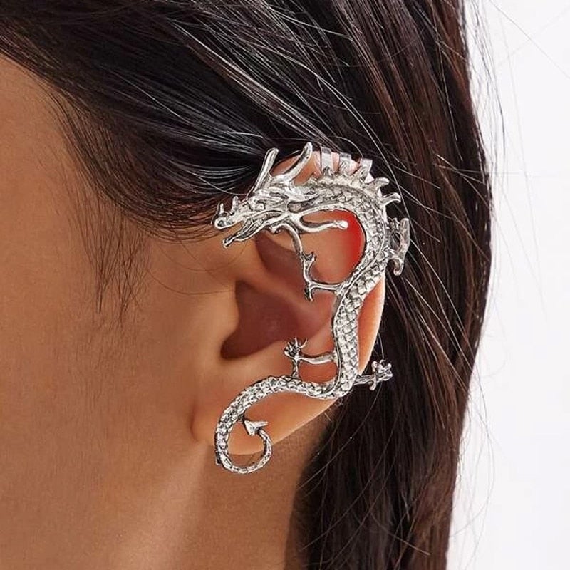 Charm™ | Sterling Silver Dragon Earrings