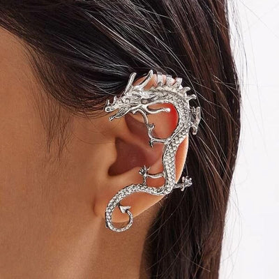 Charm™ | Sterling Silver Dragon Earrings