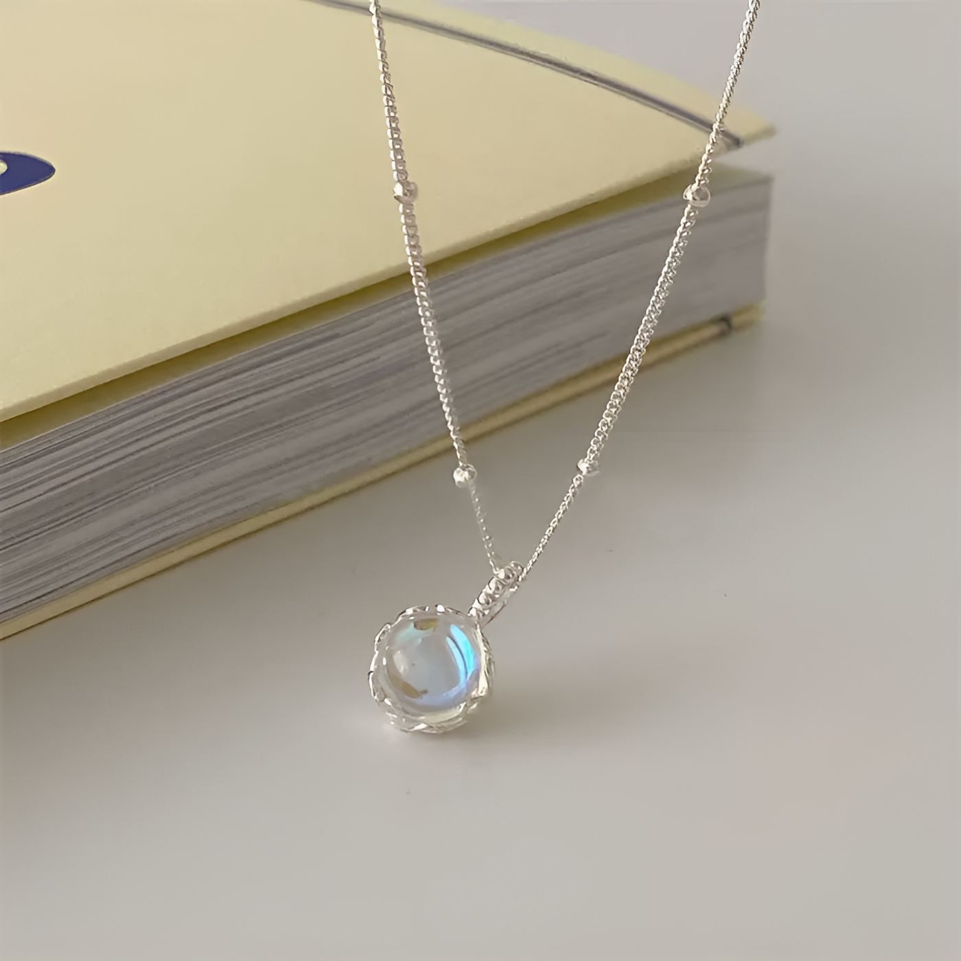 Luminous Moonstone Pendant Necklace