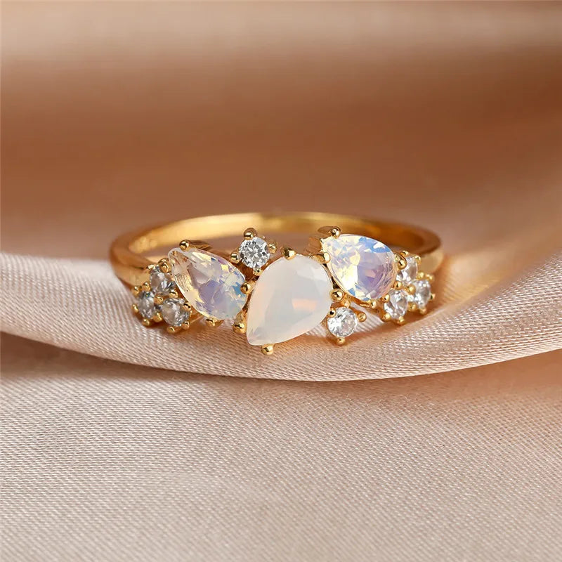 Luminous Moonstone Ring