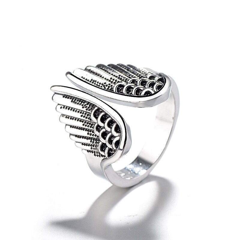 Adjustable 925 Sterling Silver Angel Ring