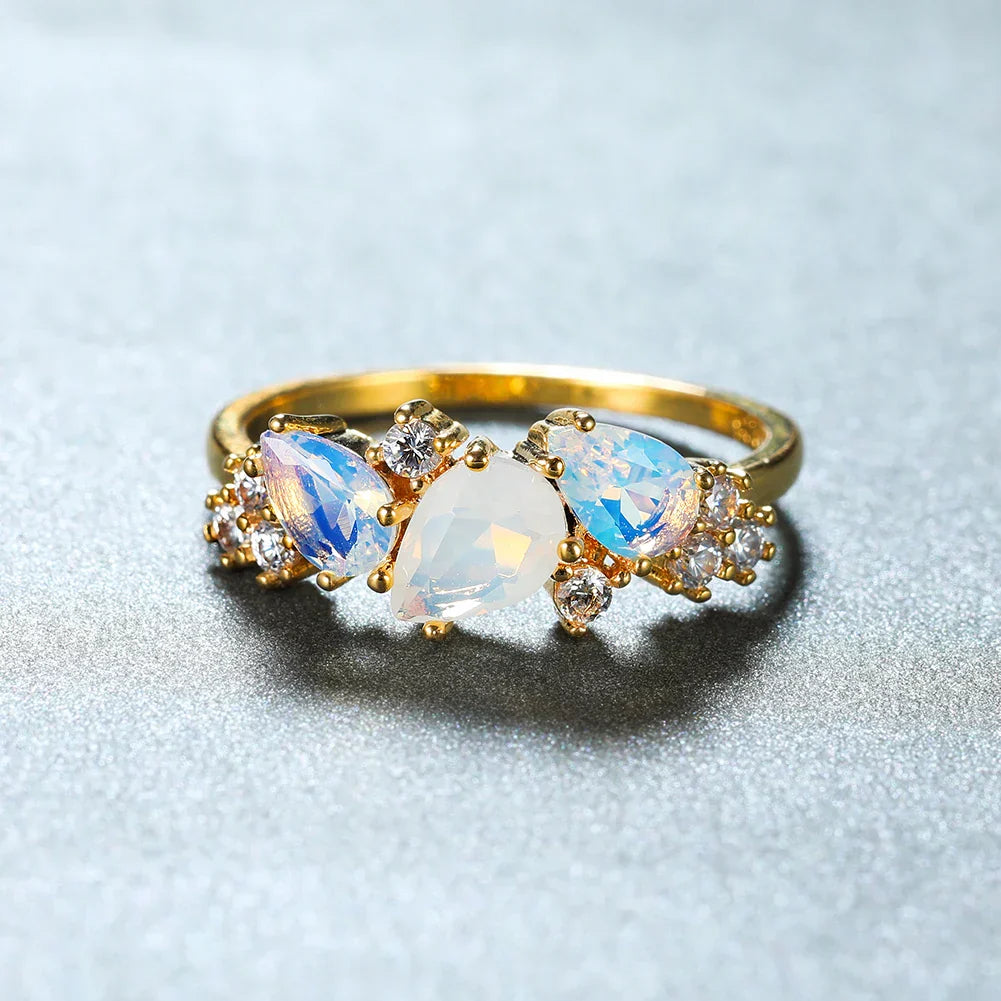 Luminous Moonstone Ring