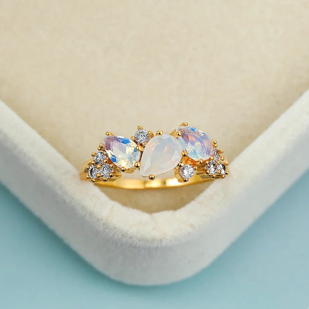 Luminous Moonstone Ring