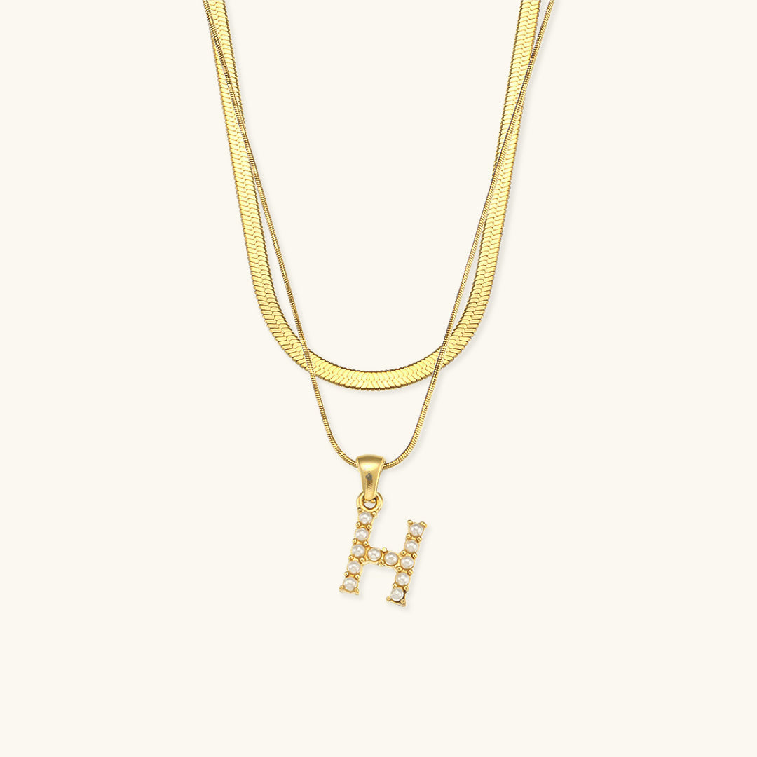 Fiona 18k Gold Layered Initial Necklace