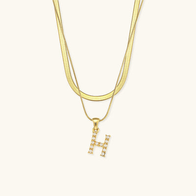 Fiona 18k Gold Layered Initial Necklace