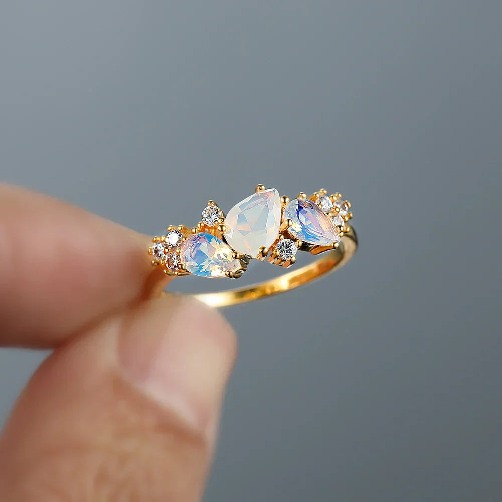 Luminous Moonstone Ring