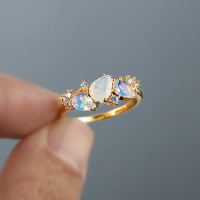 Luminous Moonstone Ring