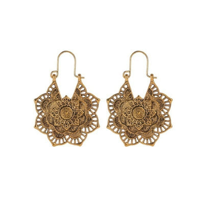 Lotus Flower Mandala Earrings
