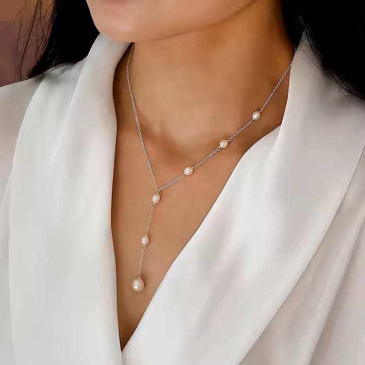 Evelina™ | Women's Classic Vintage Pearl Pendant Necklace
