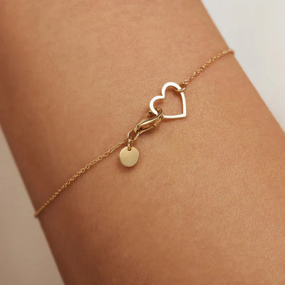 14k Gold Lilou Heart Bracelet