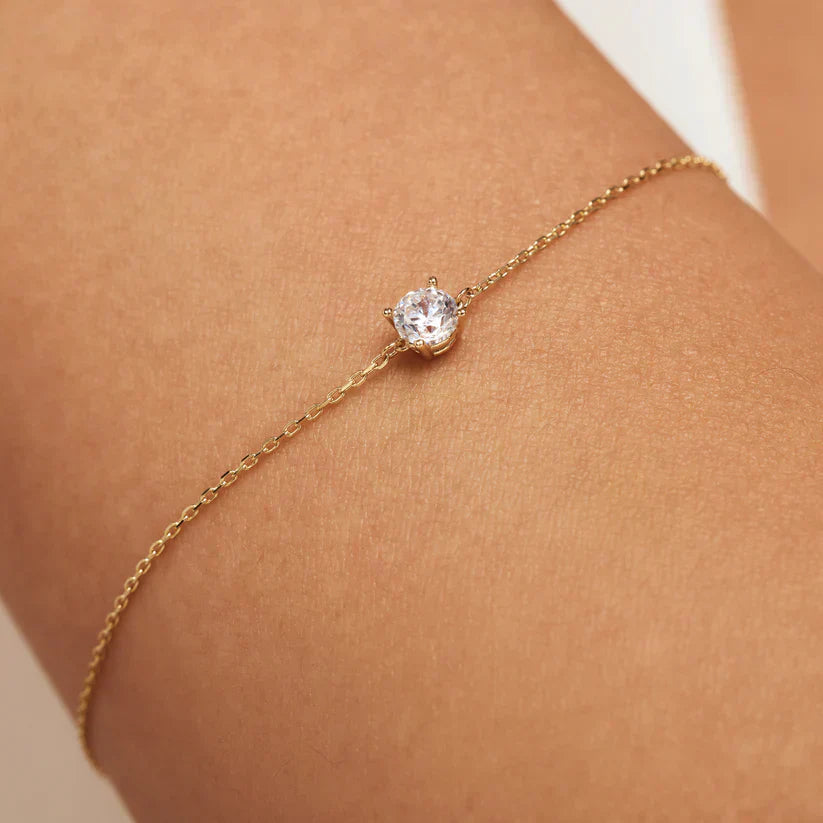 14k Gold Cléa Moissanite Bracelet