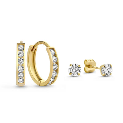 Brillane™ | Set of Gold Stone Earrings