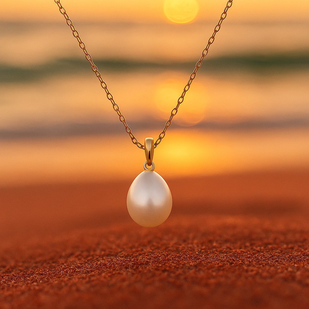 Ria | Delicate Pearl Necklace with Slim Chain