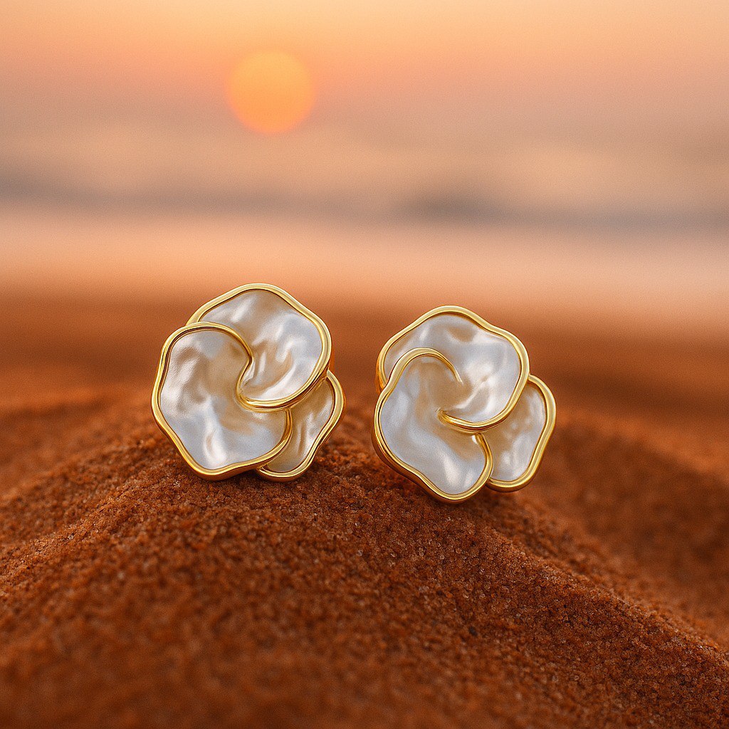 Cynthia | Pearl-Accented Gold Earrings