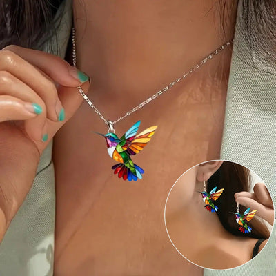 Aurea™ | Elegant Hummingbird Pendant Necklace