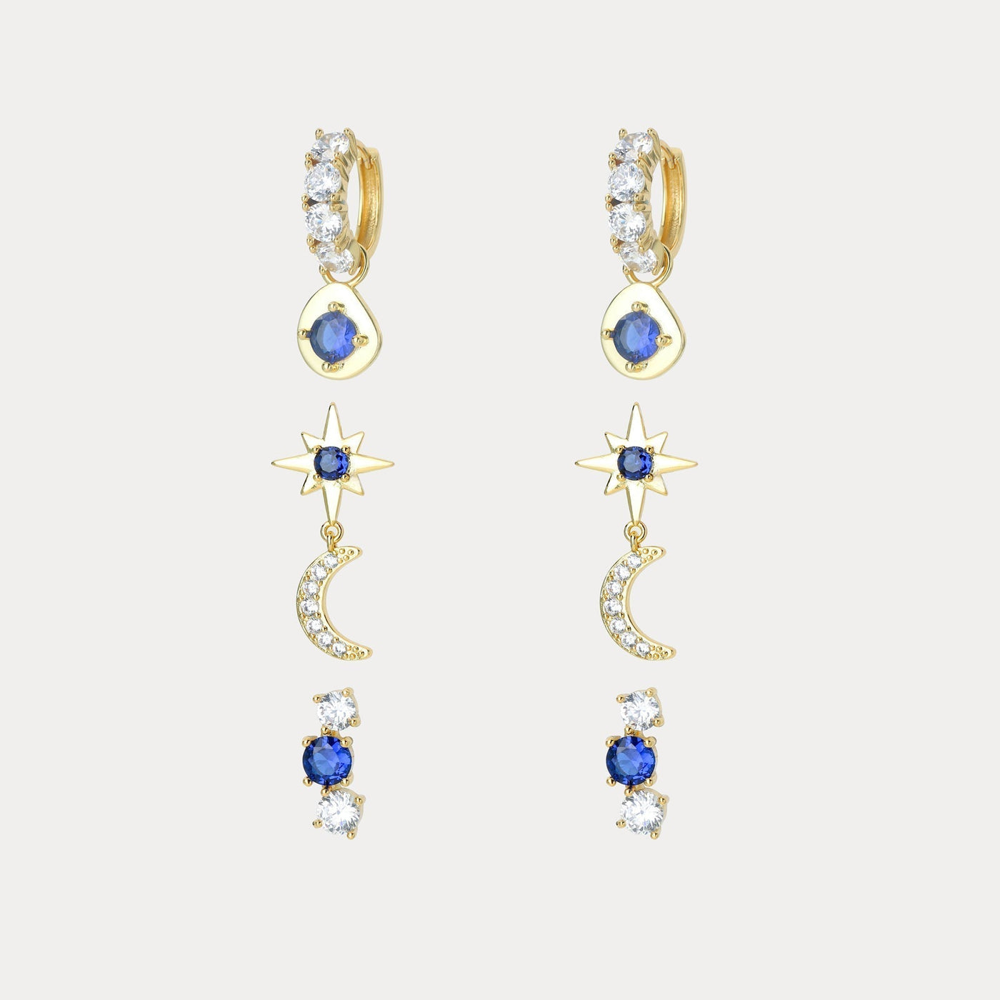 Celestial Moon and Star Earring Collection