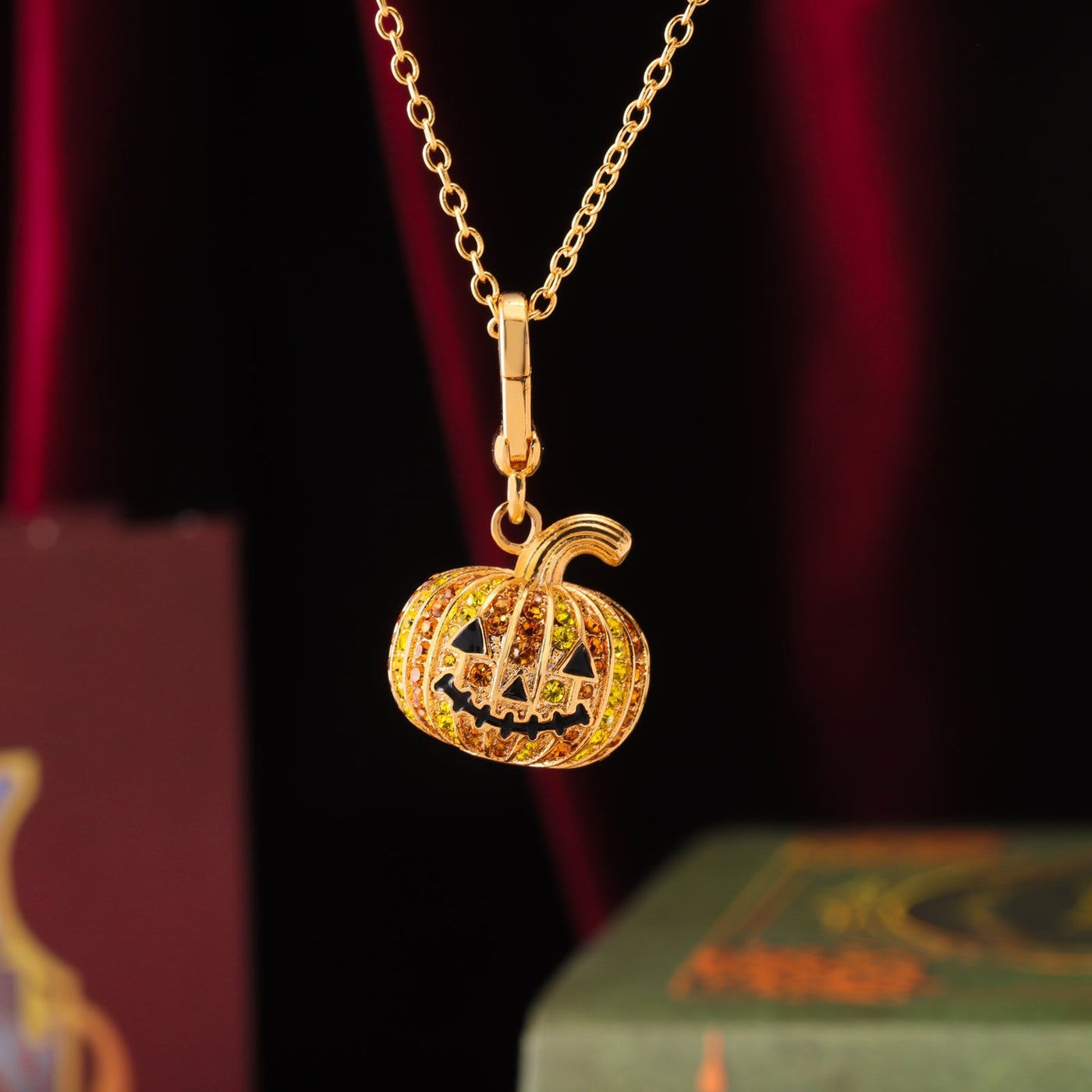 Spooky Pumpkin Pendant Necklace