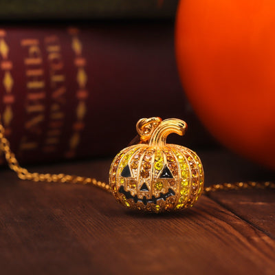Spooky Pumpkin Pendant Necklace