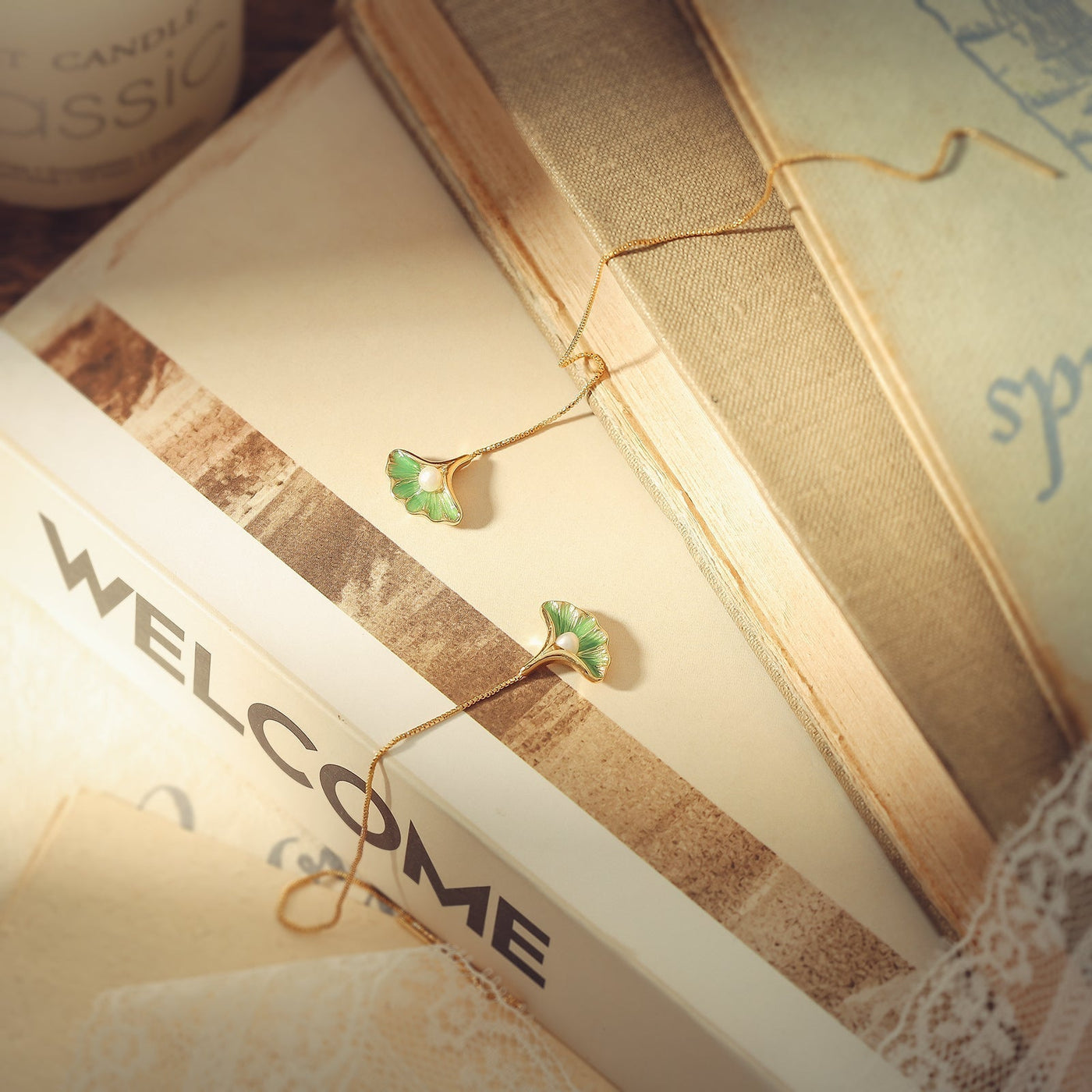 Ginkgo Leaf-Inspired Earrings