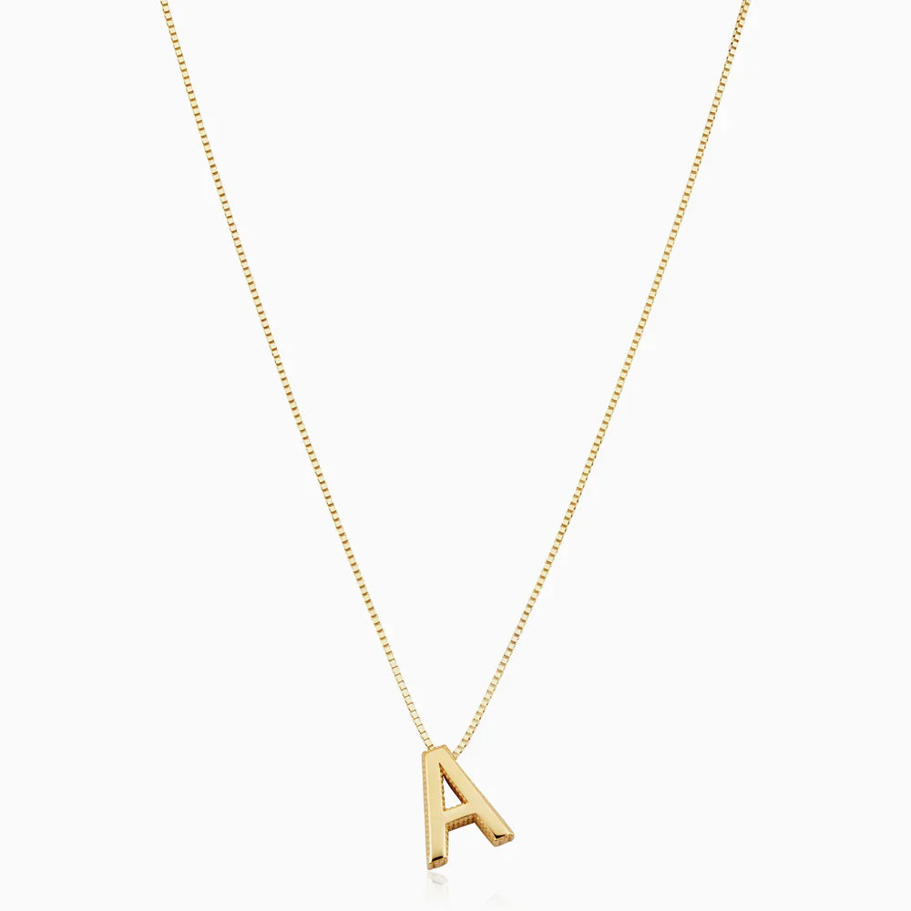LOVE LETTER GOLD INITIAL NECKLACE