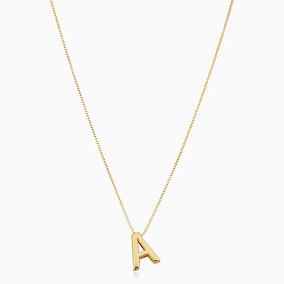 LOVE LETTER GOLD INITIAL NECKLACE