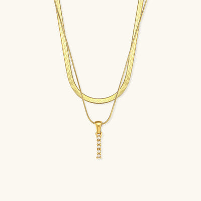 Fiona 18k Gold Layered Initial Necklace