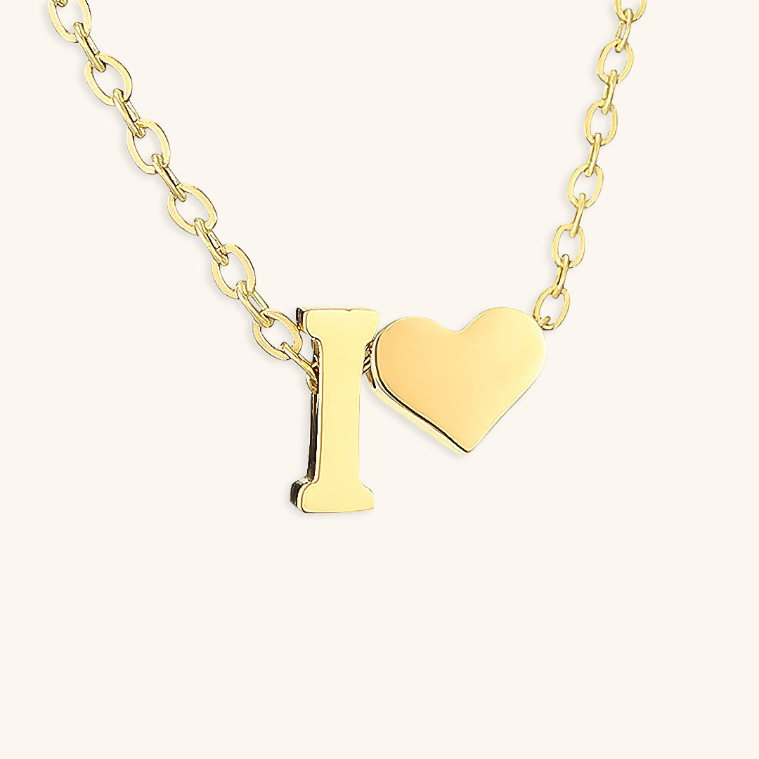 18k Gold Initial Necklace - Ria