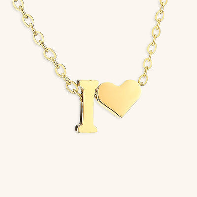 18k Gold Initial Necklace - Ria