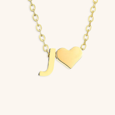 18k Gold Initial Necklace - Ria