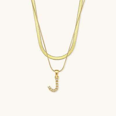 Fiona 18k Gold Layered Initial Necklace